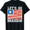 T-Shirt Let's Go Brandon Baseball Bat US Flag Funny Gift Idea 2022