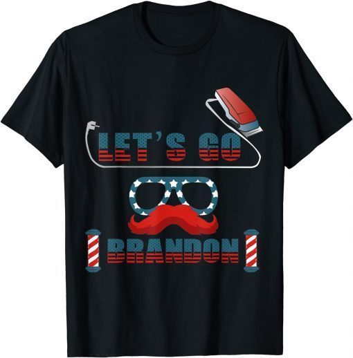 Classic Let's Go Brandon 2021 Vintage US Hairdresser Hair clipper Gift T-Shirt