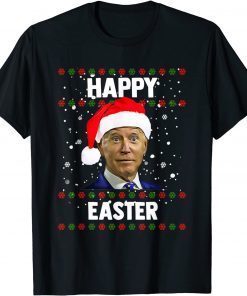 Official Santa Joe Biden Happy Easter Ugly Christmas Sweater T-Shirt