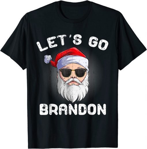 Christmas Let's Go Brandon Shirt Santa Claus Xmas T-Shirt