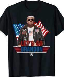 Lets Go Brandon Trump And America Flag Anti Biden Vintage T-Shirt