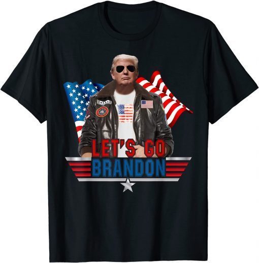 Lets Go Brandon Trump And America Flag Anti Biden Vintage T-Shirt
