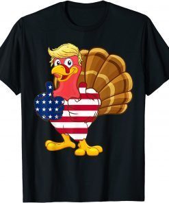 Official Make Thanksgiving Great Again Funny Turkey American USA Flag T-Shirt