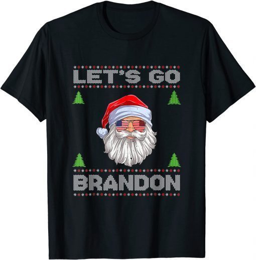 Brandon's Ugly Christmas with an American Flag Gnome T-Shirt