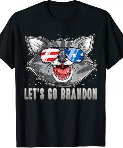 Classic Let's Go Brandon Cat American Flag Conservative T-Shirt