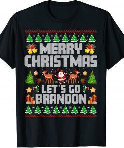 Merry Christmas Let's go Branson Brandon Ugly Sweater Style T-Shirt