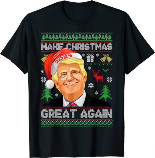 Funny Trump 2024 Make Christmas Great Again Ugly Sweater T-Shirt
