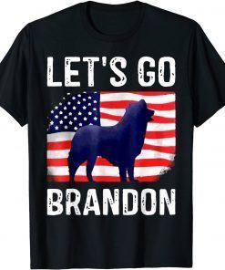 FJB Chant American Flag Dog Let’s Go Brandon T-Shirt