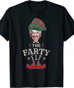 T-Shirt Conservative Republican Christmas Humor The Farty Biden Elf