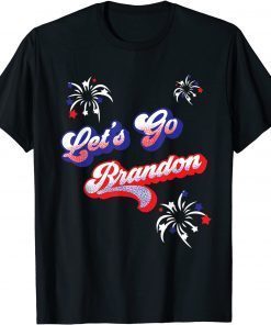 Let's Go Brandon Anti Joe Biden Funny Political Retro Stars T-Shirt