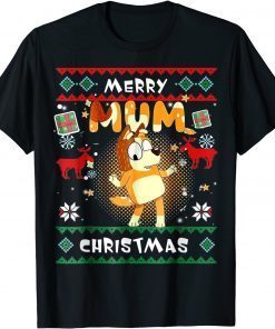 B-lueys Mum Dad Christmas matching Kids Adults Lovers Mum T-Shirt