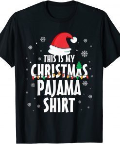 Official This Is My Christmas Pajama Funny Santa Hat Xmas Gift T-Shirt