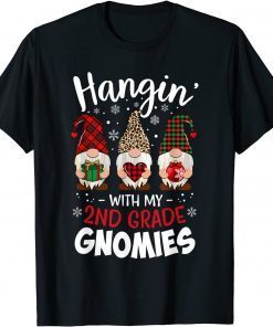 Classic Hangin with My 2nd Grade Gnomies Christmas Teacher Buffalo T-Shirt