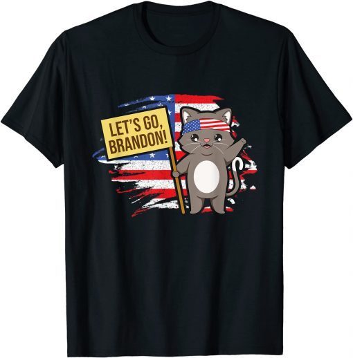 2021 Conservative Black Cat Lets Go Brandon T-Shirt