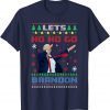 Official Merry Christmas Let Ho Ho Go Brandon Trump Xmas Anti Biden T-Shirt