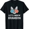 Official Let's Go Brandon Tee Conservative Anti Liberal US Flag Cat T-Shirt