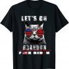 T-Shirt Cat Let's Go Brandon America Flag Funny