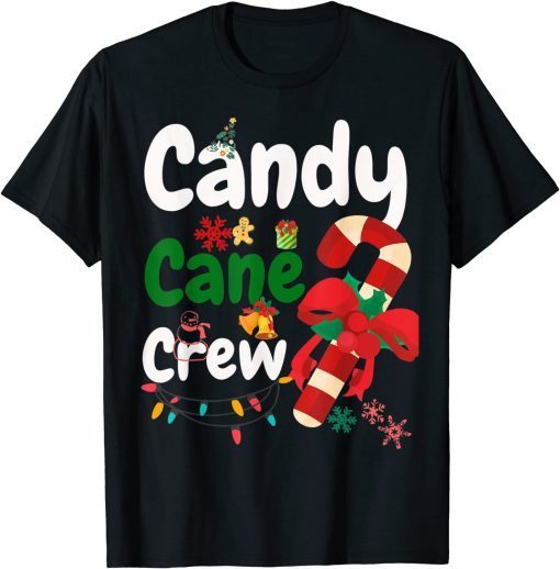 Classic Old Fashioned Candy Cane Crew Christmas Cookies T-Shirt