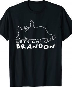 Let's Go Brandon Chant Funny Cat Vintage Gift Tee Shirts