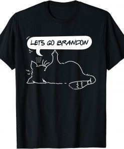 Let's Go Brandon Chant Funny Cat Vintage Tee Shirts