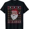 2021 Christmas Let's Go Brandon Funny Santa Claus Ugly Sweater T-Shirt