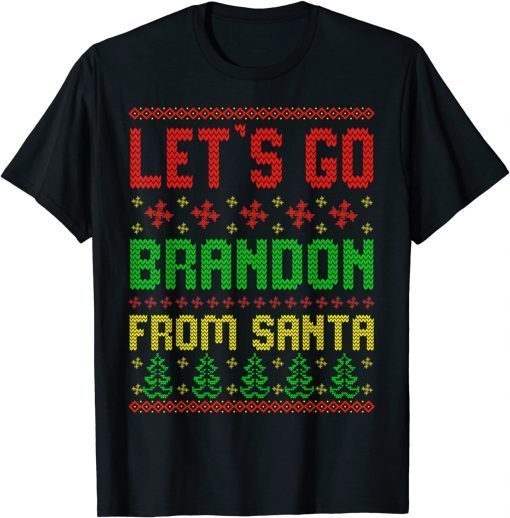 Official Let's Go Brandon Ugly Christmas Anti Biden Pro America T-Shirt