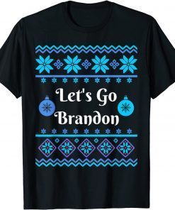 2022 Christmas Funny Let's Go Brandon Ugly Christmas Sweater T-Shirt