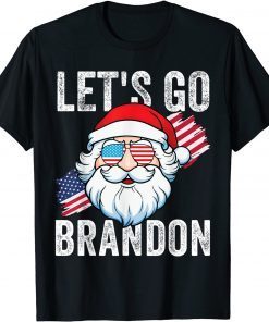 2021 Christmas Let's Go Brandon Tee Santa Claus Xmas T-Shirt