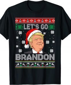 Funny Let's Go Brandon Trump Ugly Christmas T-Shirt