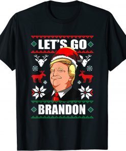 Santa Trump Let's Go Branson Brandon Anti Liberal Christmas T-Shirt