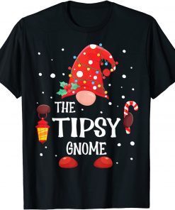 The Tipsy Gnome Matching Family Christmas Gnome Pajama Unisex TShirt