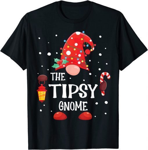 The Tipsy Gnome Matching Family Christmas Gnome Pajama Unisex TShirt