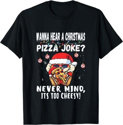 Classic Christmas Pizza Joke Shiba Inu Dog Santa Hat Xmas 2021 T-Shirt