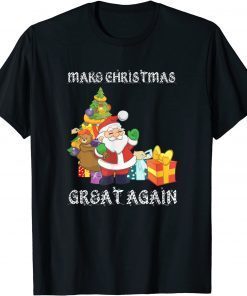 Funny Make Christmas Great Again Funny Santa Claus Trump TShirt