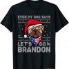 Official Let's Go Brandon Funny Ugly Christmas Anti Biden Dog Lover T-Shirt