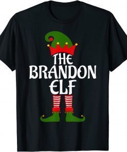 Brandon Elf Matching Group Xmas Funny Family Christmas T-Shirt