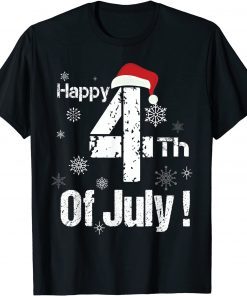 T-Shirt Joe Biden Santa Hat Happy Fourth of July Christmas