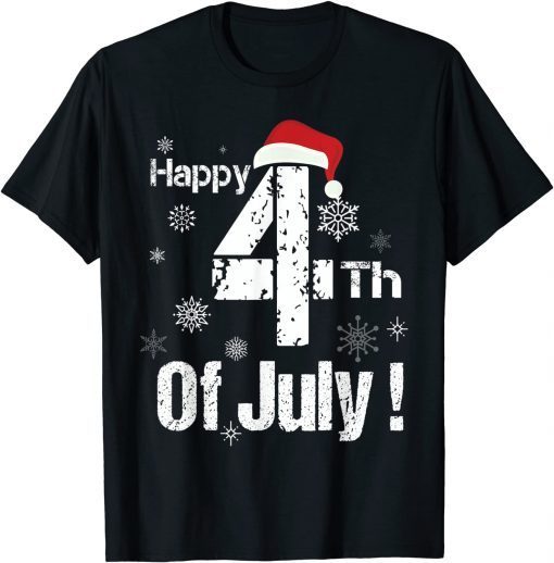 T-Shirt Joe Biden Santa Hat Happy Fourth of July Christmas