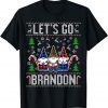 Let's Go Branson Brandon Us Flag Ugly Christmas Sweater Unisex T-Shirt