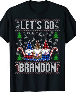 Let's Go Branson Brandon Us Flag Ugly Christmas Sweater Unisex T-Shirt