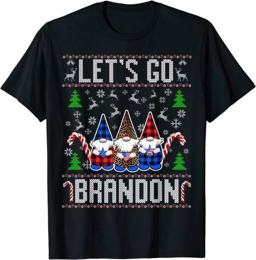 Let's Go Branson Brandon Us Flag Ugly Christmas Sweater Unisex T-Shirt