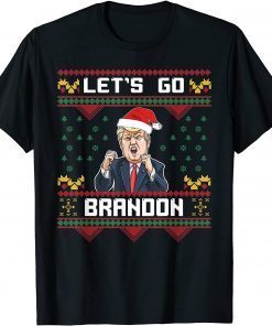 Funny Trump Let's Go Brandon Ugly Christmas Gift Tee Shirts