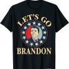 Classic Let's Go Brandon Ronald Reagan Conservative US Flag JB Chant T-Shirt