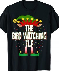 Elves Group The Bird Watching Elf Christmas Gift TShirt