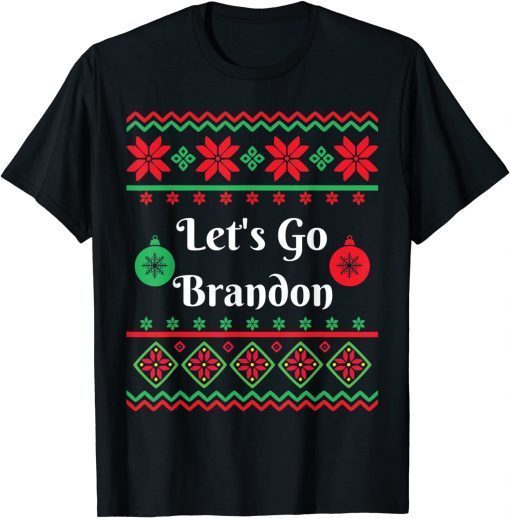 Christmas Funny Let's Go Brandon Ugly Christmas Sweater 2022 T-Shirt