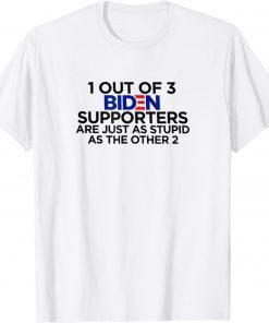 1 OUT OF 3 BIDEN SUPPORTERS President with Xmas Ugly Sweater Unisex T-Shirt