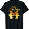 T-Shirt Disney New Year's Mickey & Minnie Happy New Year Silhouette 2022
