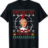 Snitches Get Stitches Funny Santa Trump Red Elf Xmas Ugly T-Shirt