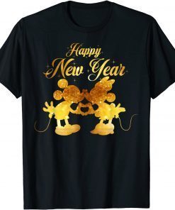 T-Shirt Disney New Year's Mickey & Minnie Happy New Year Silhouette 2022