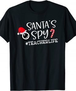 T-Shirt Santa's Favorite Teacher Santa Spy Teacher Life Christmas 2022